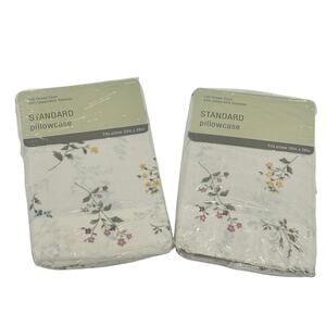 Walmart 2 Standard Pillowcases Astoria country farmhouse floral Cotton Blend